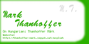 mark thanhoffer business card